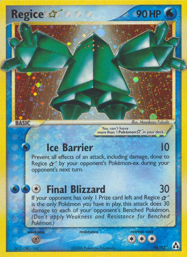 EX Legend Maker Holo Regice #90/92